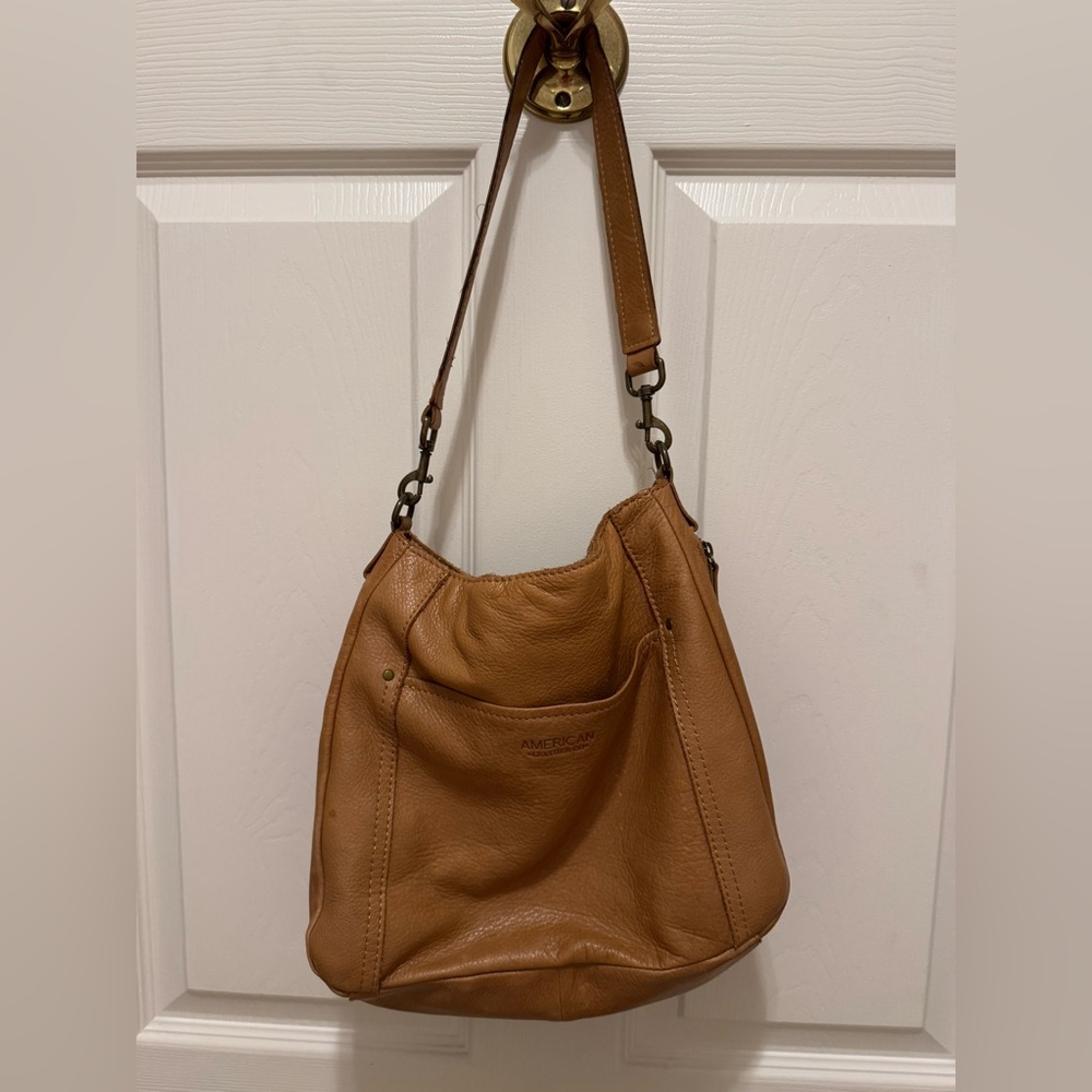 American Leather Co Austin Hobo Leather Shoulder Bag